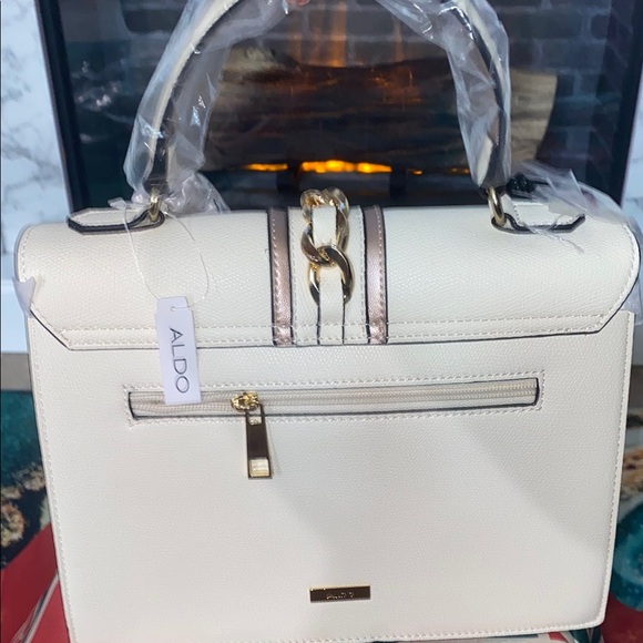 Aldo Cream and Gold Glitter Handbag/Crossbody - Picture 5 of 11